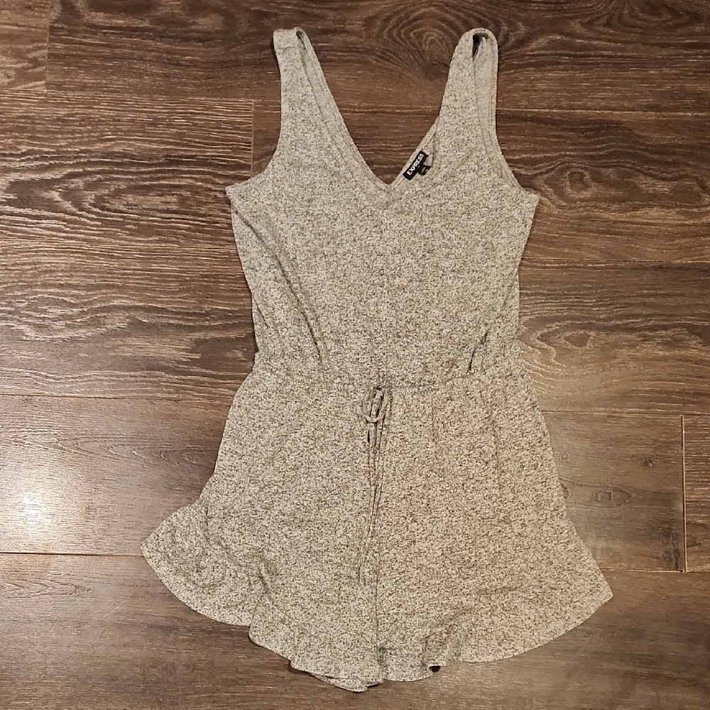 Express Gray Sleeveless Romper